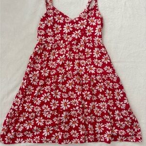 Floral Red Kids Dress